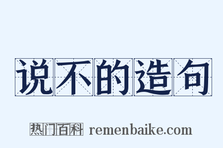 说不的造句是什么意思的图片